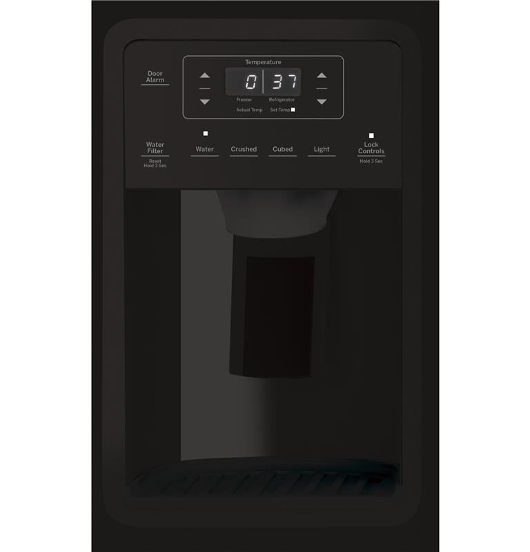 GE(R) 25.1 Cu. Ft. Side-By-Side Refrigerator-(GSS25IGNBB)