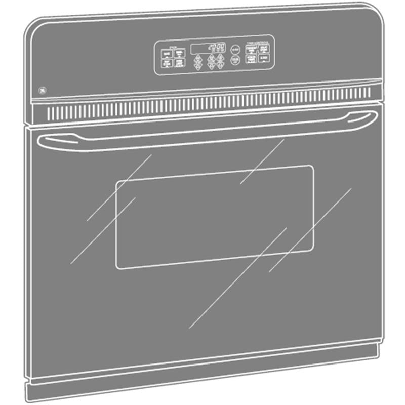 GE(R) 24" Electric Single Self-Cleaning Wall Oven-(JRP20BJBB)