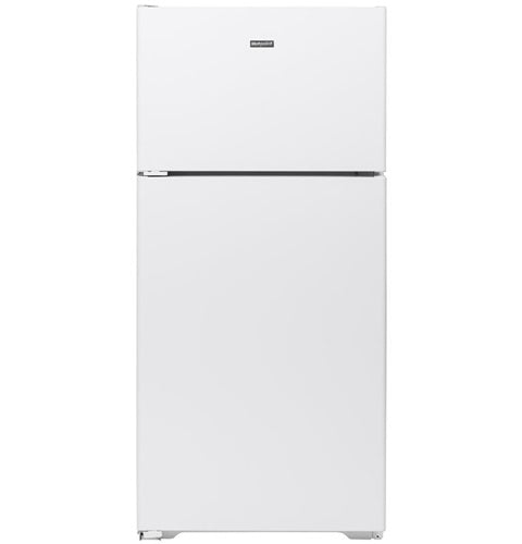 Hotpoint(R) ENERGY STAR(R) 15.6 Cu. Ft. Recessed Handle Top-Freezer Refrigerator-(HPE16BTNLWW)