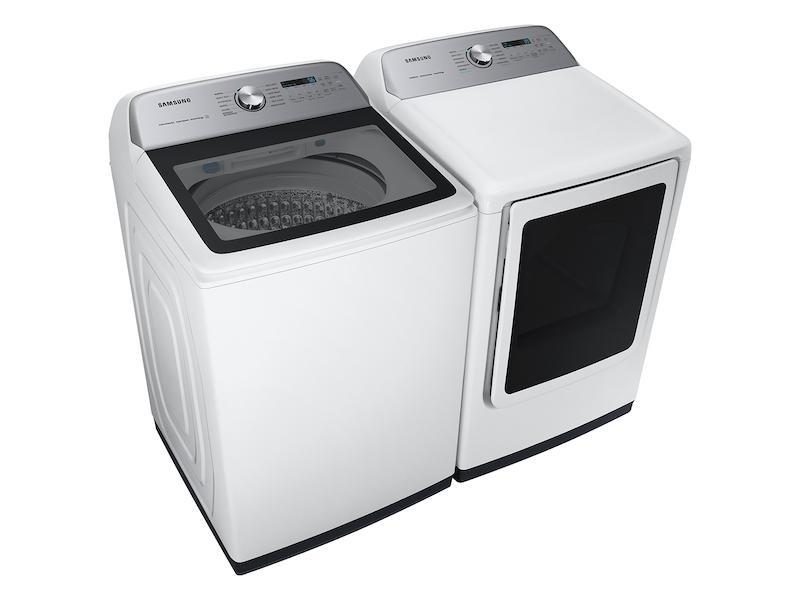 7.4 cu. ft. Smart Gas Dryer with Steam Sanitize+ in White-(DVG55CG7100WA3)