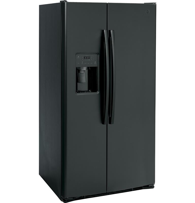 GE(R) ENERGY STAR(R) 25.3 Cu. Ft. Side-By-Side Refrigerator-(GSE25GGPBB)