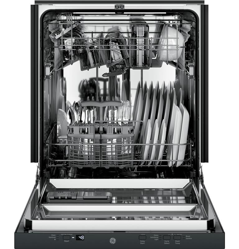 GE(R) ADA Compliant Stainless Steel Interior Dishwasher with Sanitize Cycle-(GDT225SGLBB)