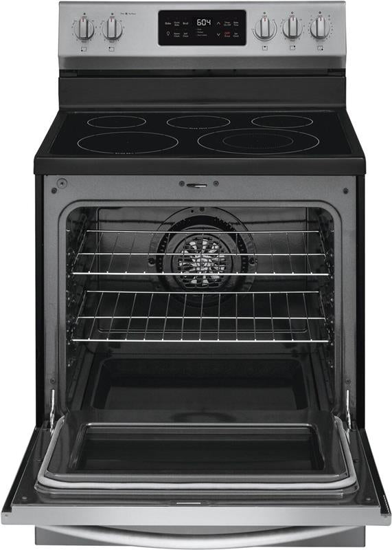 Frigidaire Gallery 30" Freestanding Electric Range with Steam Clean-(GCRE3038AF)