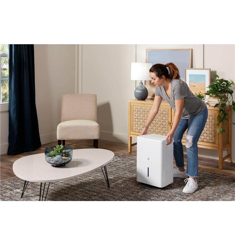 GE(R) 22 Pint ENERGY STAR(R) Portable Dehumidifier with Smart Dry for Damp Spaces-(ADHR22LB)