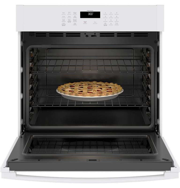 GE(R) 30" Smart Built-In Self-Clean Single Wall Oven with Never-Scrub Racks-(JTS3000DNWW)