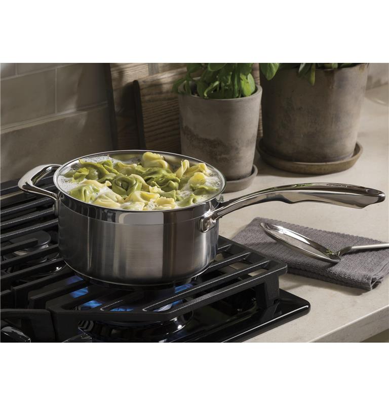 GE Profile(TM) 30" Built-In Gas Cooktop with 5 Burners and Optional Extra-Large Cast Iron Griddle-(PGP7030DLBB)