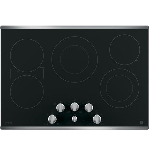 GE Profile(TM) 30" Built-In Knob Control Electric Cooktop-(PP7030SJSS)