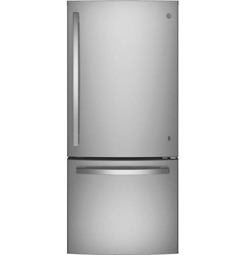 GE(R) ENERGY STAR(R) 21.0 Cu. Ft. Bottom-Freezer Refrigerator-(GBE21DSKSS)