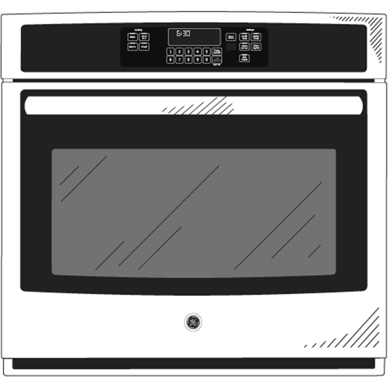 GE(R) 30" Built-In Single Convection Wall Oven-(JT5000BLTS)