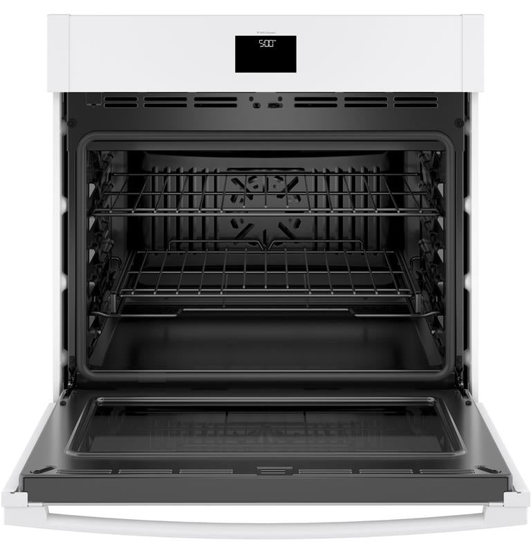 GE(R) 30" Smart Built-In Self-Clean Convection Single Wall Oven with Never Scrub Racks-(JTS5000DNWW)