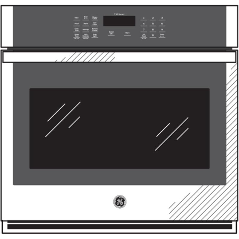 GE(R) 30" Smart Built-In Self-Clean Single Wall Oven with Never-Scrub Racks-(JTS3000SNSS)