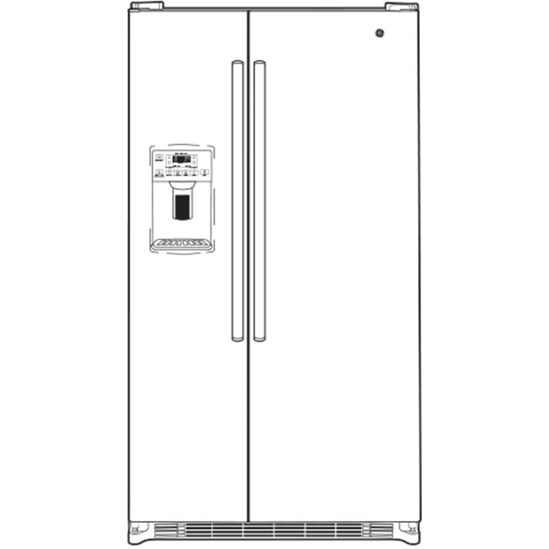 GE(R) 23.2 Cu. Ft. Side-By-Side Refrigerator-(GSS23GGKBB)