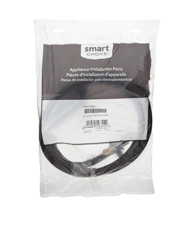 Smart Choice 6 Ft 30 Amp 4 Wire Dryer Cord-(FRIG:5304512982)