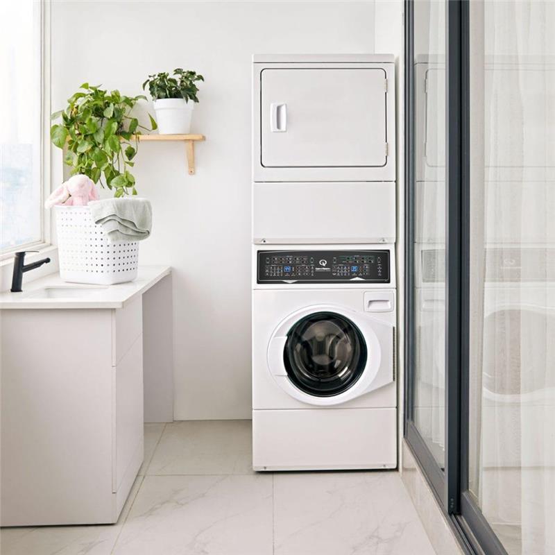 SF7 Stacked White Washer - Electric Dryer with Pet Plus  Sanitize  Fast Cycle Times  5-Year Warranty-(SF7007WE)