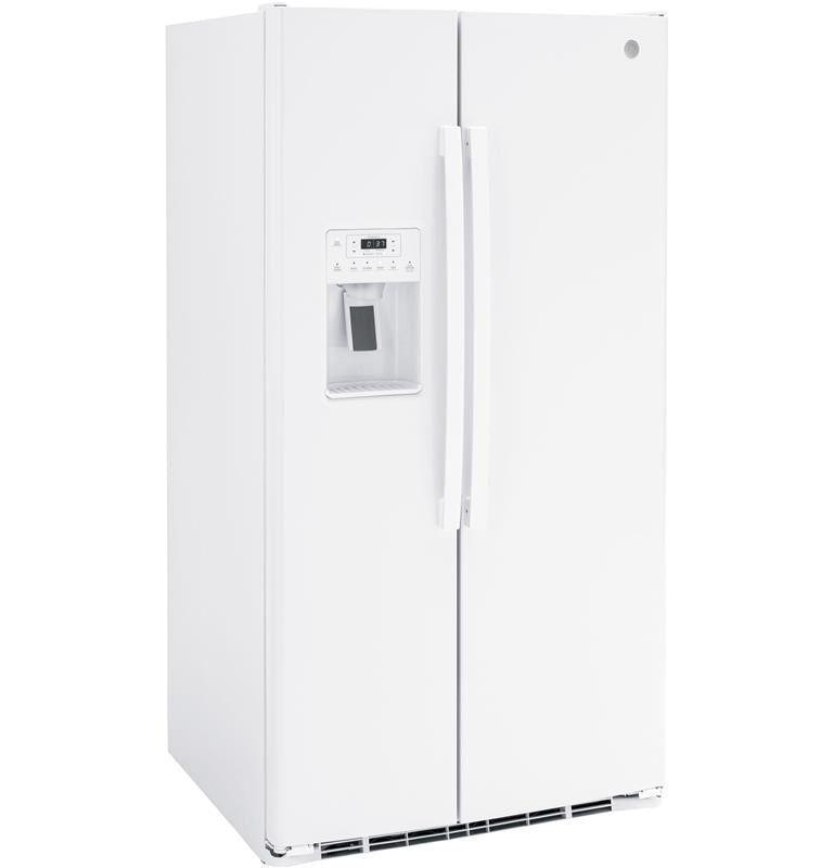 GE(R) ENERGY STAR(R) 25.3 Cu. Ft. Side-By-Side Refrigerator-(GSE25GGPWW)