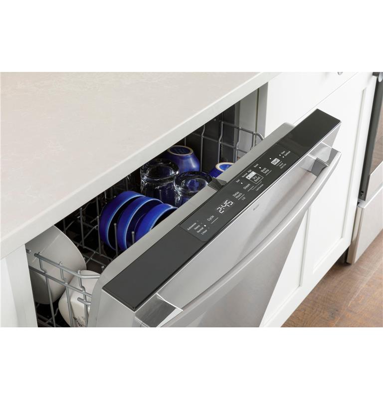 GE(R) Top Control with Plastic Interior Dishwasher with Sanitize Cycle & Dry Boost-(GDT550PGRBB)