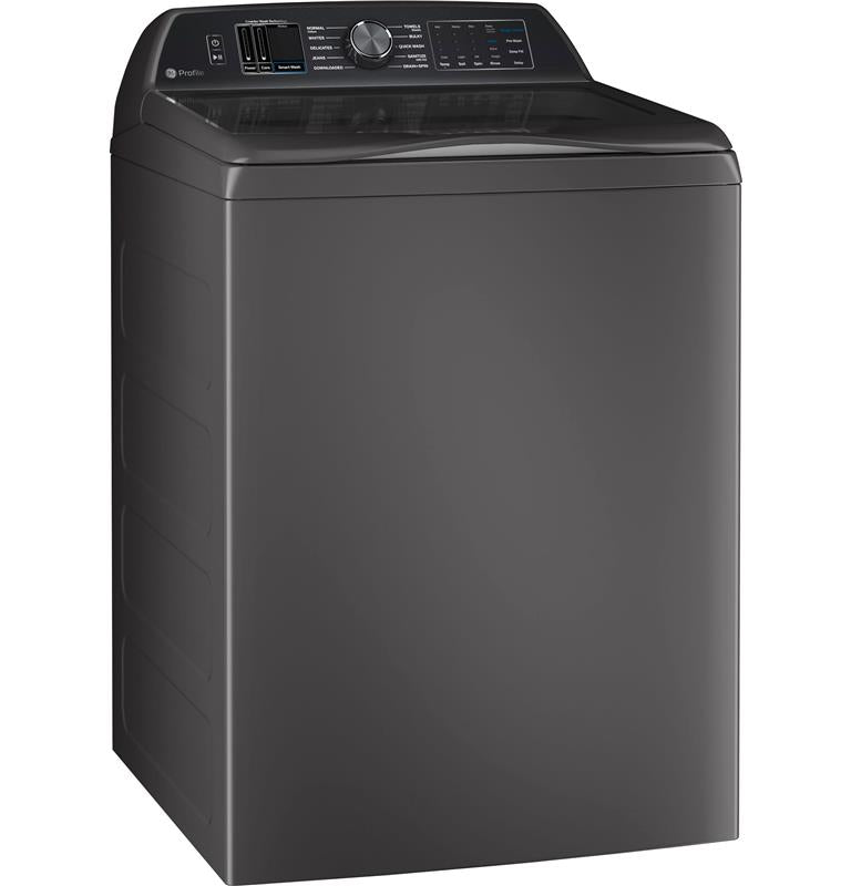 GE Profile(TM) 5.3 cu. ft. Capacity Washer with Smarter Wash Technology and FlexDispense(TM)-(PTW705BPTDG)