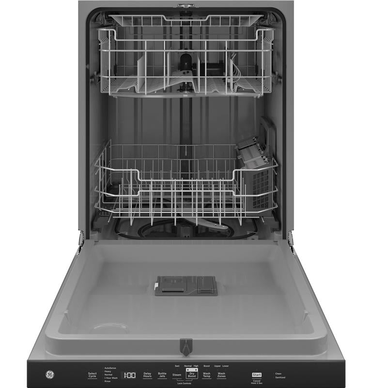 GE(R) Top Control with Plastic Interior Dishwasher with Sanitize Cycle & Dry Boost-(GDP630PGRWW)