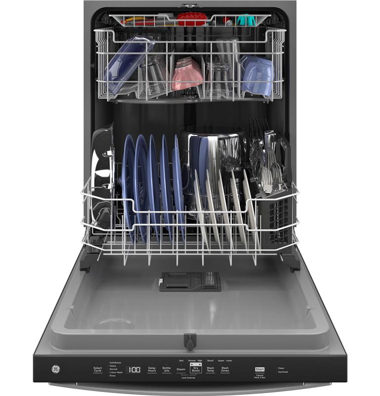 GE(R) Top Control with Plastic Interior Dishwasher with Sanitize Cycle & Dry Boost-(GDT630PYRFS)