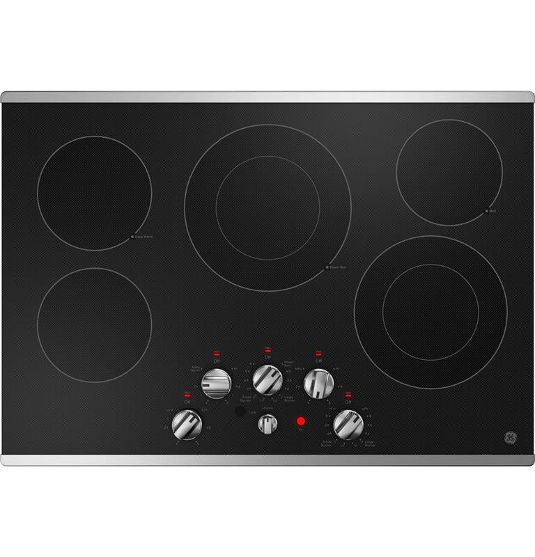 GE(R) 30" Built-In knob Control Electric Cooktop-(JEP5030STSS)