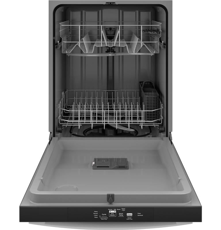 GE(R) Top Control with Plastic Interior Dishwasher with Sanitize Cycle & Dry Boost-(GDT535PGRWW)