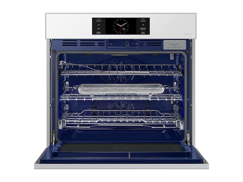 Bespoke 30" White Glass Single Wall Oven with AI Pro Cooking(TM) Camera-(NV51CB700S12AA)