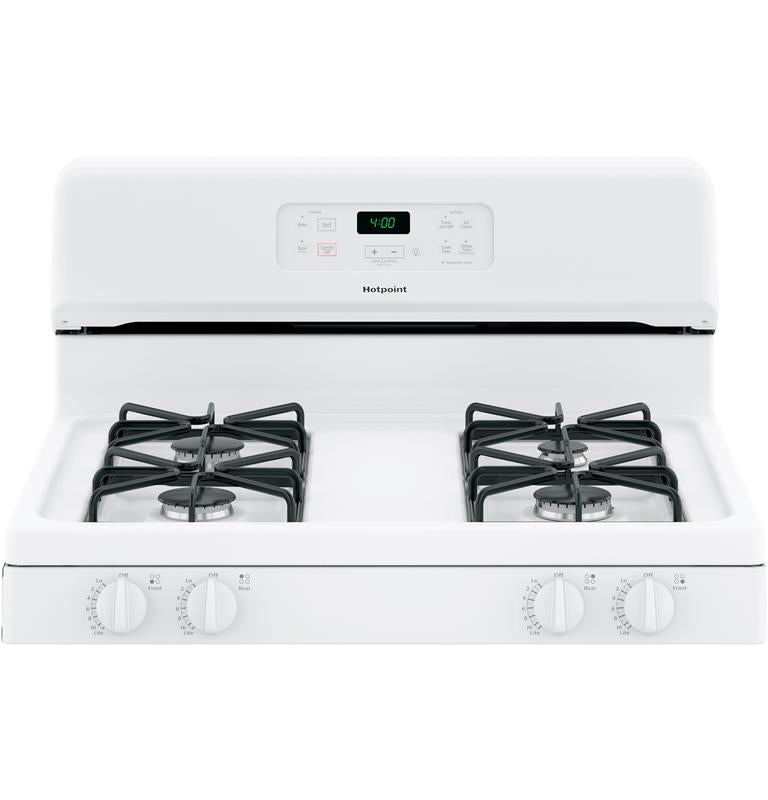 Hotpoint(R) 30" Free-Standing Standard Clean Gas Range-(RGBS400DMWW)