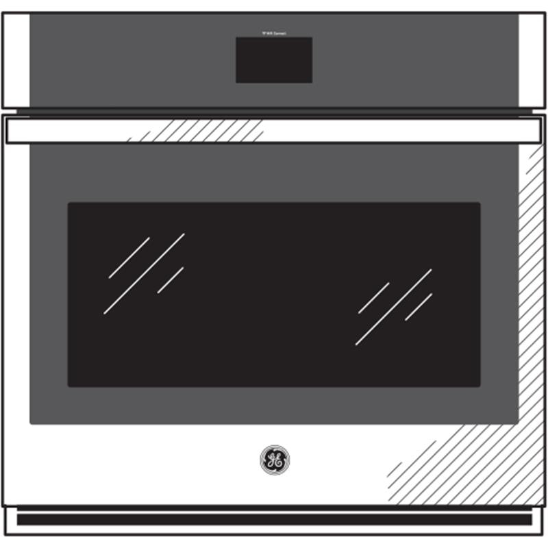 GE(R) 30" Smart Built-In Self-Clean Convection Single Wall Oven with Never Scrub Racks-(JTS5000DNWW)