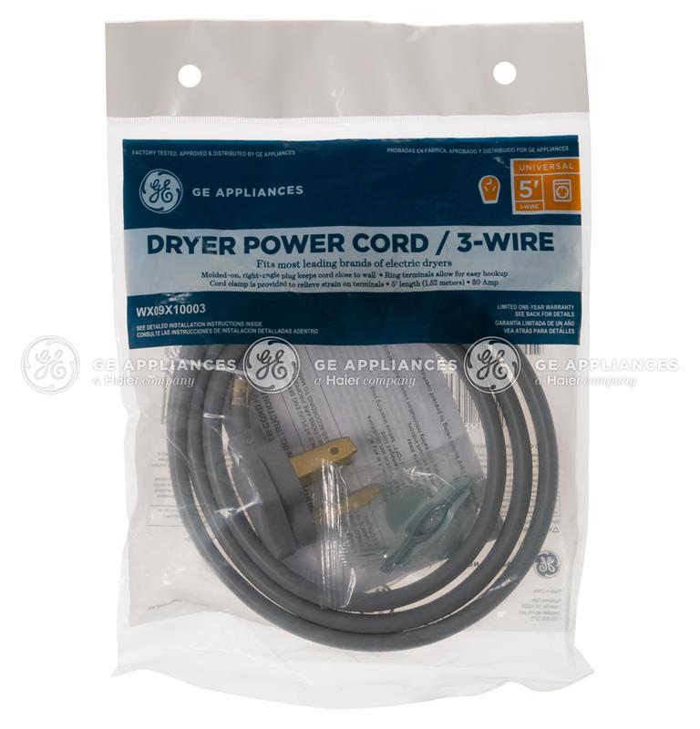 5' 30amp 3 wire dryer cord-(WX09X10003)