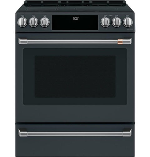 Caf(eback)(TM) 30" Smart Slide-In, Front-Control, Induction and Convection Range with Warming Drawer-(CHS900P3MD1)