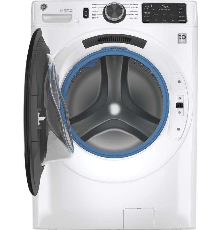GE(R) 4.8 cu. ft. Capacity Smart Front Load ENERGY STAR(R) Washer with UltraFresh Vent System with OdorBlock(TM) and Sanitize w/Oxi-(GFW550SSNWW)