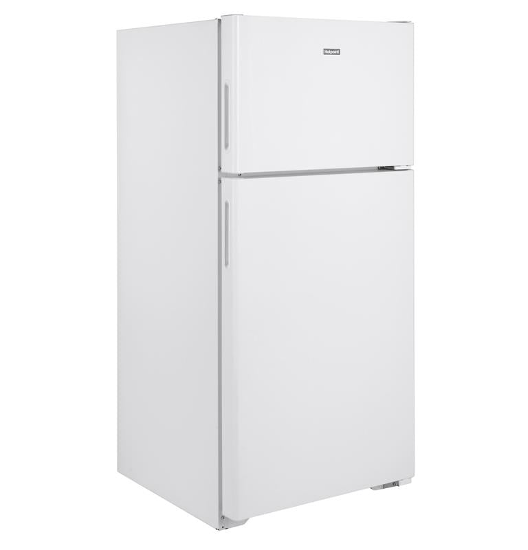 Hotpoint(R) 15.6 Cu. Ft. Recessed Handle Top-Freezer Refrigerator-(HPS16BTNRWW)