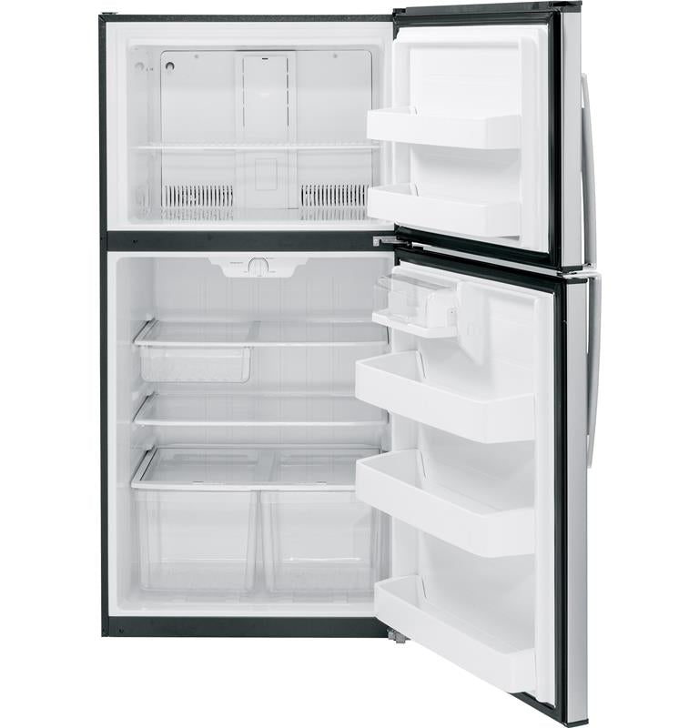 GE(R) ENERGY STAR(R) 21.1 Cu. Ft. Top-Freezer Refrigerator-(GTE21GSHSS)
