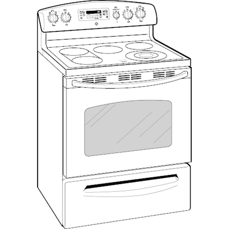 GE(R) 30" Free-Standing Electric Convection Range with Warming Drawer-(JB840DPBB)