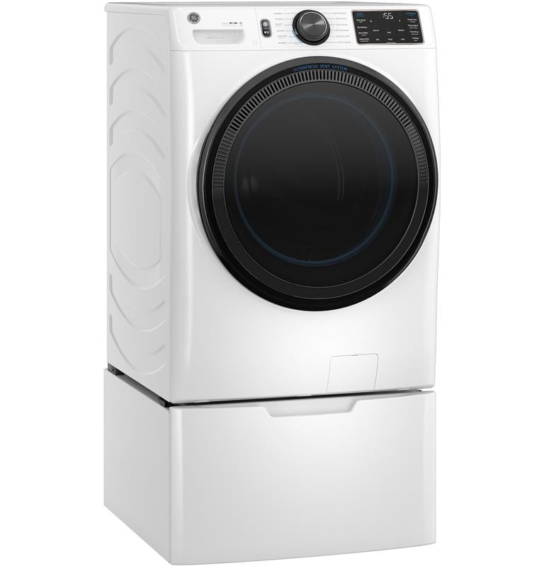 GE(R) 5.0 cu. ft. Capacity Smart Front Load ENERGY STAR(R) Steam Washer with SmartDispense(TM) UltraFresh Vent System with OdorBlock(TM) and Sanitize + Allergen-(GFW655SSVWW)
