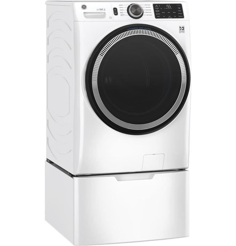 GE(R) 4.8 cu. ft. Capacity Smart Front Load ENERGY STAR(R) Washer with UltraFresh Vent System with OdorBlock(TM) and Sanitize w/Oxi-(GFW550SSNWW)