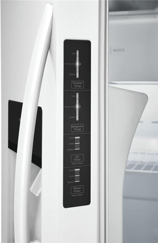 Frigidaire 25.6 Cu. Ft. 36" Standard Depth Side by Side Refrigerator-(FRSS2623AW)