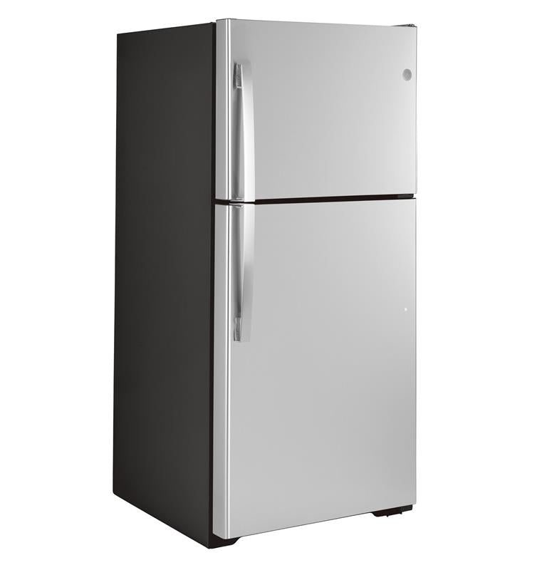 GE(R) ENERGY STAR(R) 19.2 Cu. Ft. Top-Freezer Refrigerator-(GTE19JSNRSS)