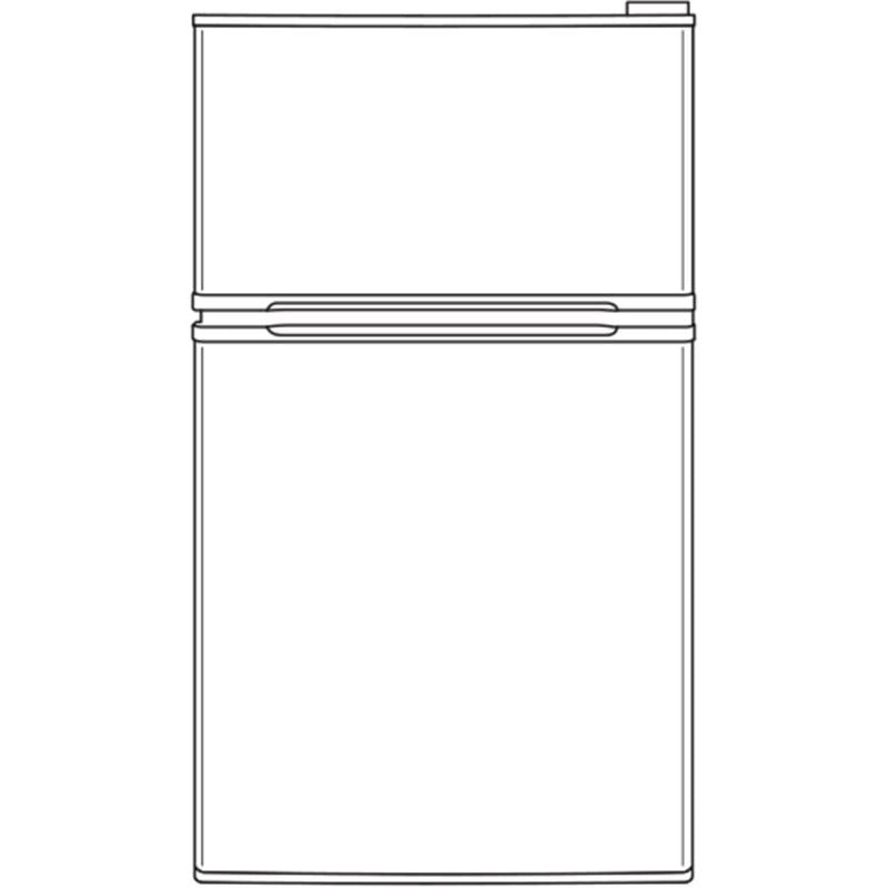 GE(R) Double-Door Compact Refrigerator-(GDE03GGKWW)