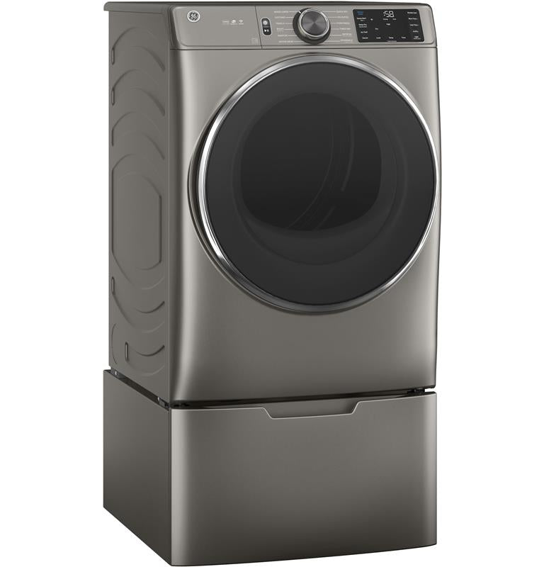 GE(R) 7.8 cu. ft. Capacity Smart Front Load Electric Dryer with Steam and Sanitize Cycle-(GFD65ESPNSN)