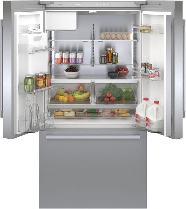 500 Series French Door Bottom Mount Refrigerator 36" Easy clean stainless steel-(B36CD50SNS)