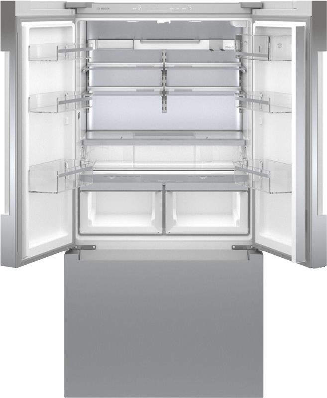 800 Series French Door Bottom Mount Refrigerator 36" Easy clean stainless steel-(B36CT81ENS)