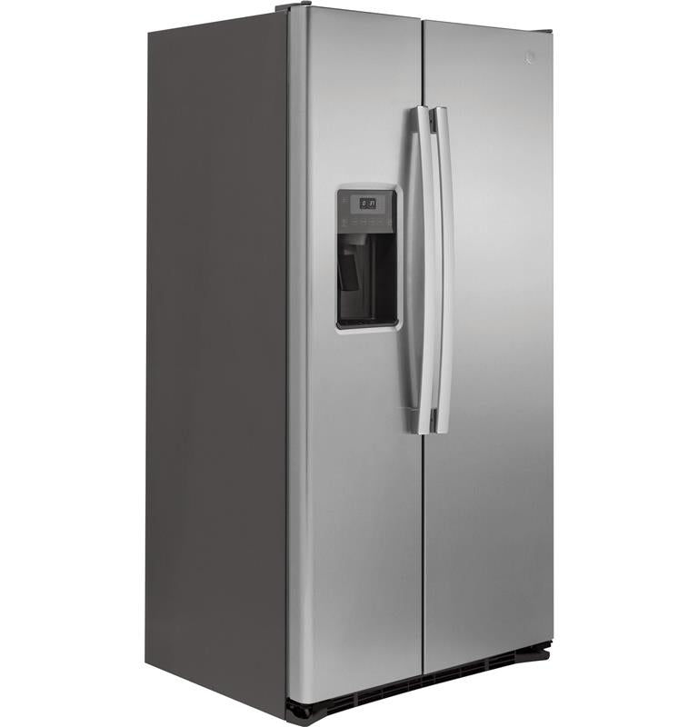 GE(R) 21.9 Cu. Ft. Counter-Depth Side-By-Side Refrigerator-(GZS22DSJSS)