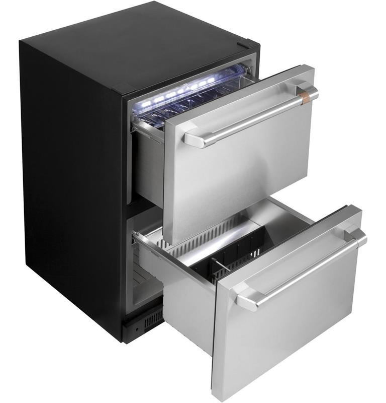 Caf(eback)(TM) 5.7 Cu. Ft. Built-In Dual-Drawer Refrigerator-(CDE06RP2NS1)