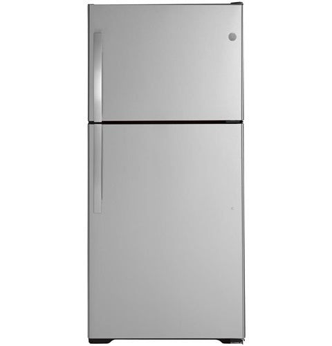 GE(R) ENERGY STAR(R) 19.2 Cu. Ft. Top-Freezer Refrigerator-(GTE19JSNRSS)