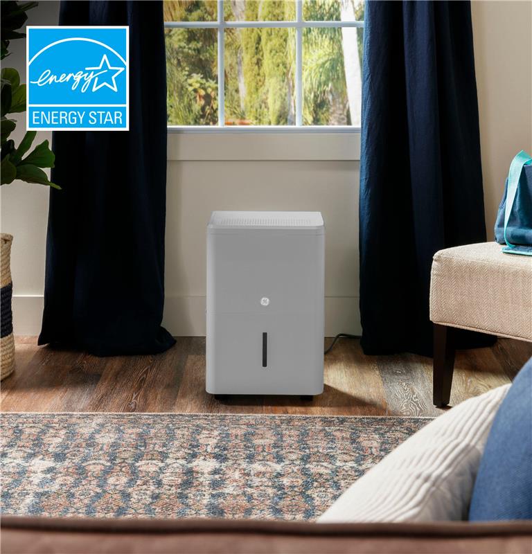 GE(R) 50 Pint ENERGY STAR(R) Portable Dehumidifier with Built-in Pump and Smart Dry for Wet Spaces-(APHR50LB)