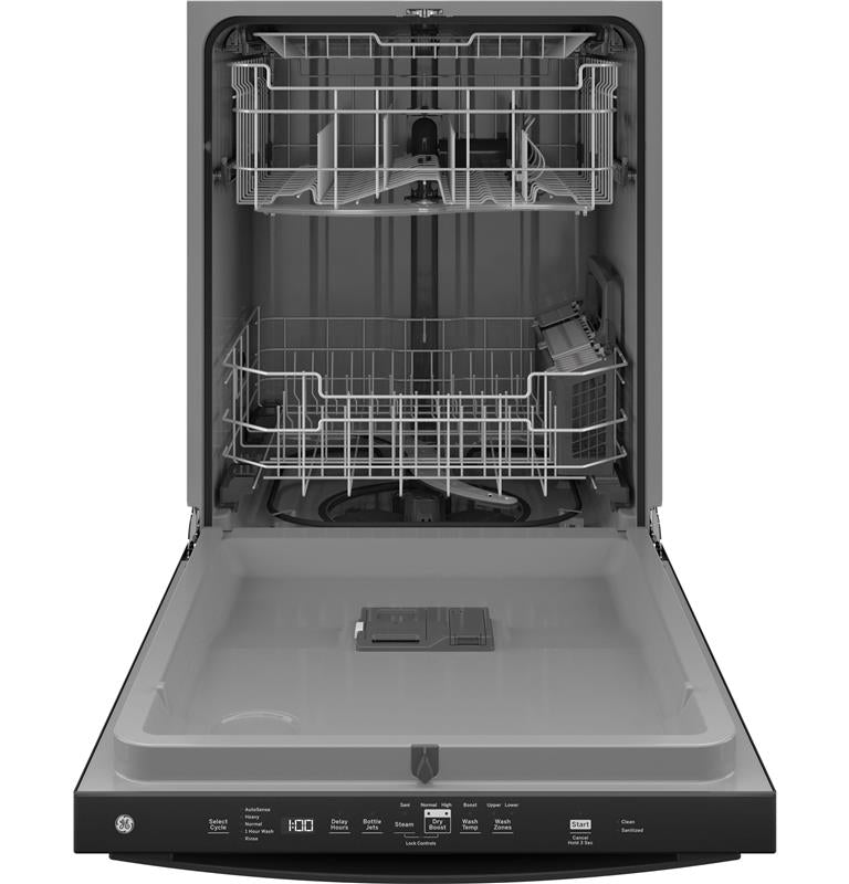 GE(R) Top Control with Plastic Interior Dishwasher with Sanitize Cycle & Dry Boost-(GDT630PGRBB)