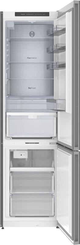 800 Series Free-standing fridge-freezer with freezer at bottom, glass door 24" Black-(B24CB80ESB)