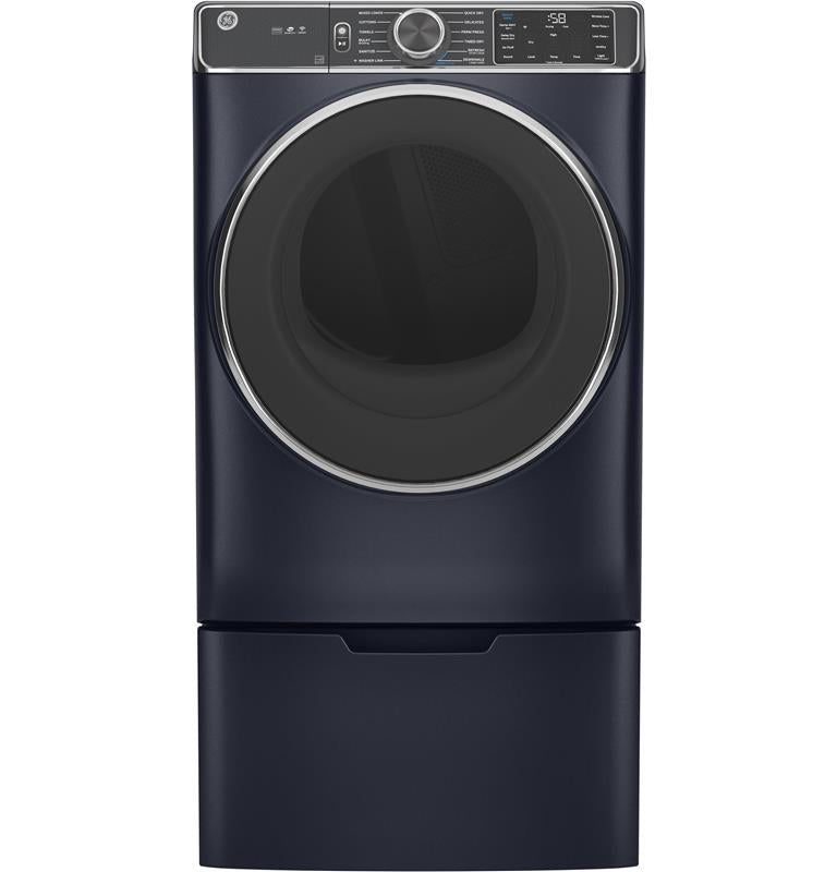 GE(R) 7.8 cu. ft. Capacity Smart Front Load Electric Dryer with Steam and Sanitize Cycle-(GFD85ESPNRS)