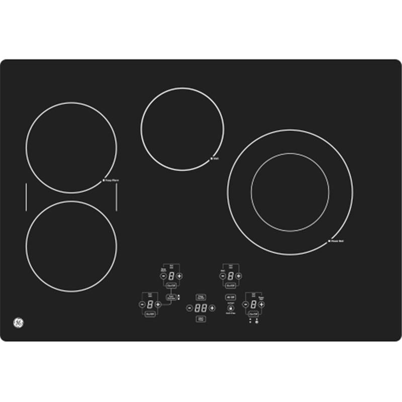 GE(R) 30" Built-In Touch Control Electric Cooktop-(JP5030DJBB)